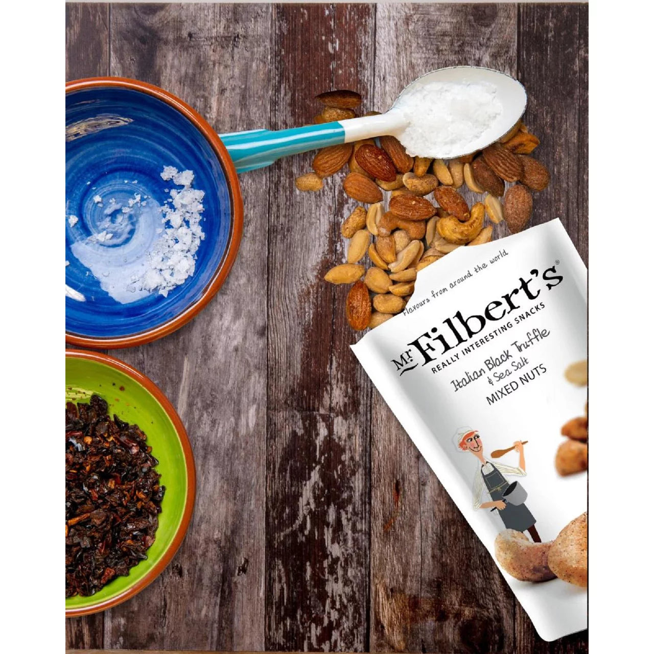 Mr Filbert's: Italian Black Truffle & Sea Salt Mixed Nuts 100g