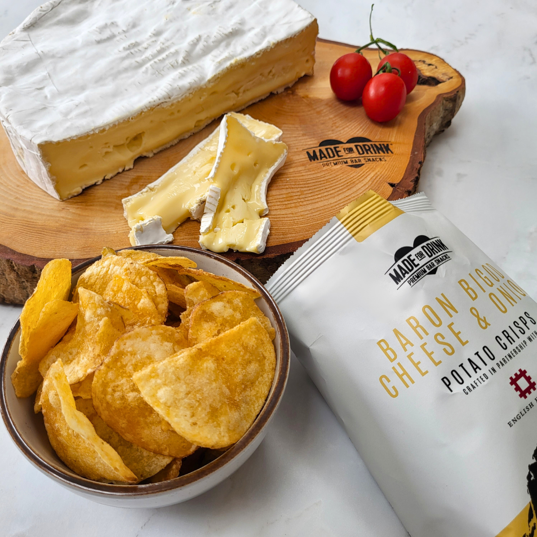 Made For Drink: Baron Bigod Cheese & Onion Potato Crisps 150g