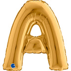 Mini Gold Foil Letters A-Z 14"