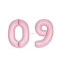 Pastel Pink Number Balloons 0-9 34"