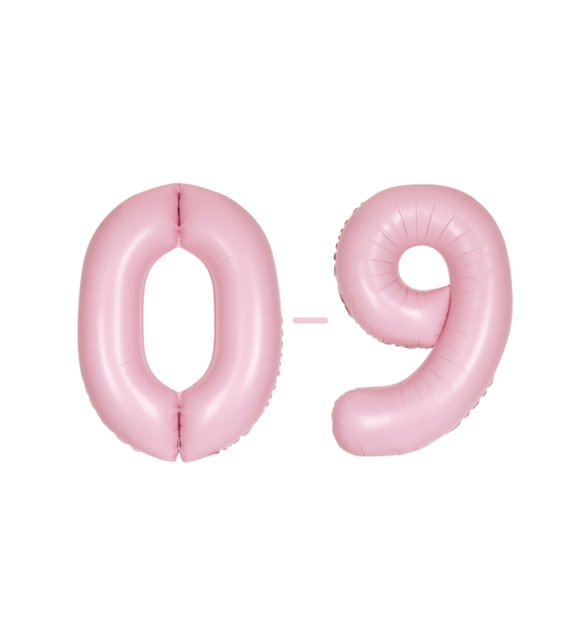 Pastel Pink Number Balloons 0-9 34"