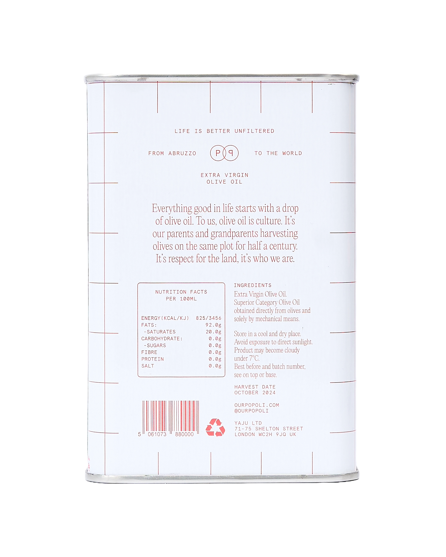 Popoli: Unfiltered Extra Virgin Olive Oil From Abruzzo