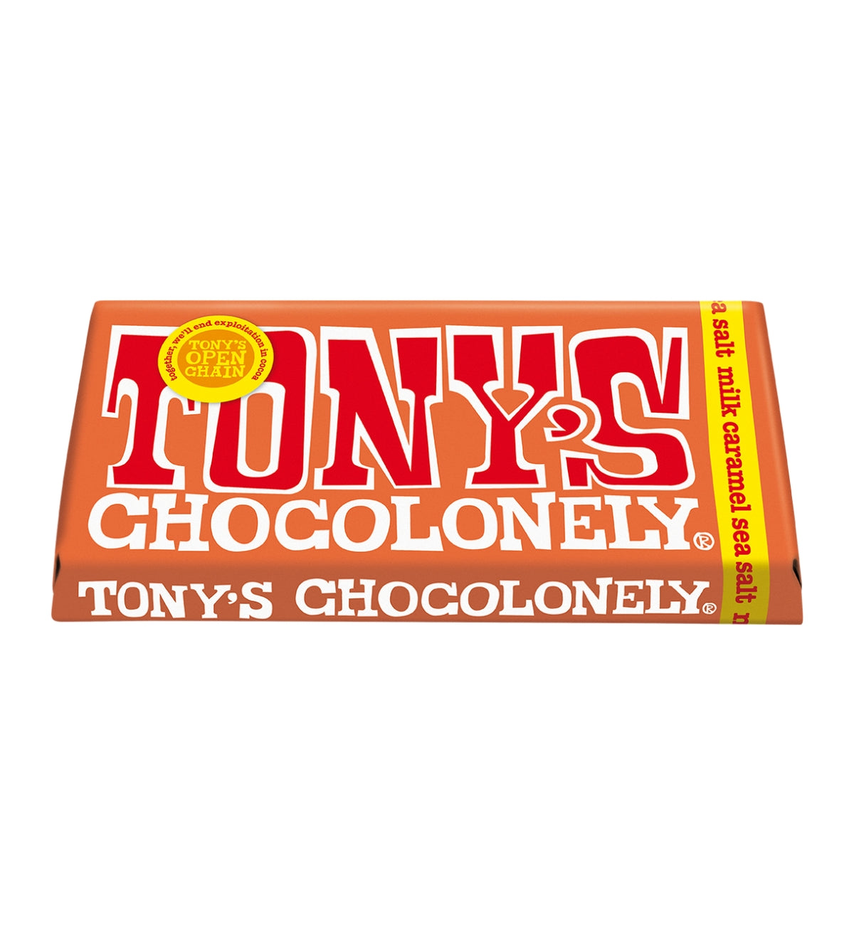 Tony's Chocolonely: Fairtrade Milk Chocolate, Caramel & Sea Salt 180g