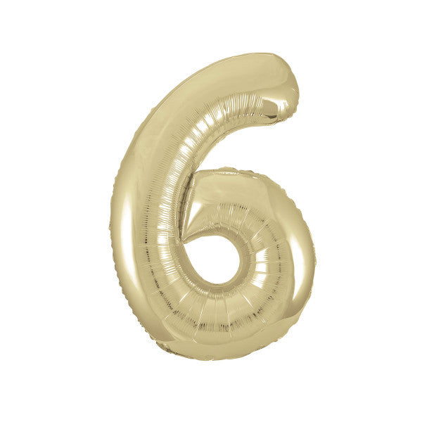Gold Number Balloons 0-9 34"
