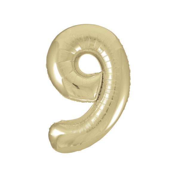 Gold Number Balloons 0-9 34"