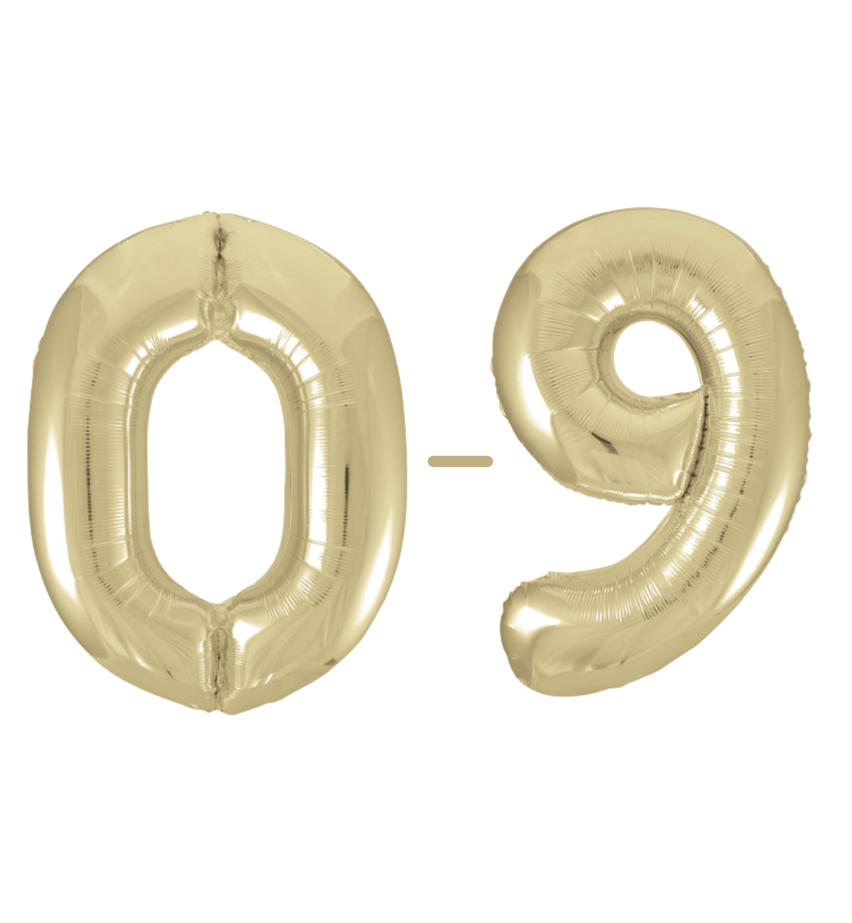 Gold Number Balloons 0-9 34"