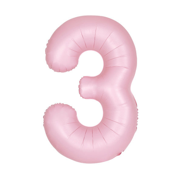 Pastel Pink Number Balloons 0-9 34"