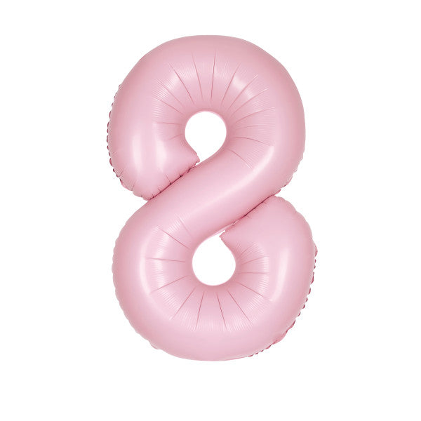 Pastel Pink Number Balloons 0-9 34"