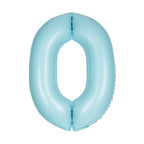 Powder Blue Number Balloons 0-9 34"