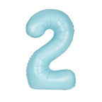 Powder Blue Number Balloons 0-9 34"