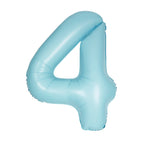 Powder Blue Number Balloons 0-9 34"