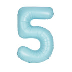 Powder Blue Number Balloons 0-9 34"