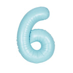 Powder Blue Number Balloons 0-9 34"
