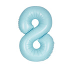 Powder Blue Number Balloons 0-9 34"