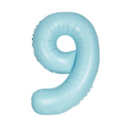 Powder Blue Number Balloons 0-9 34"