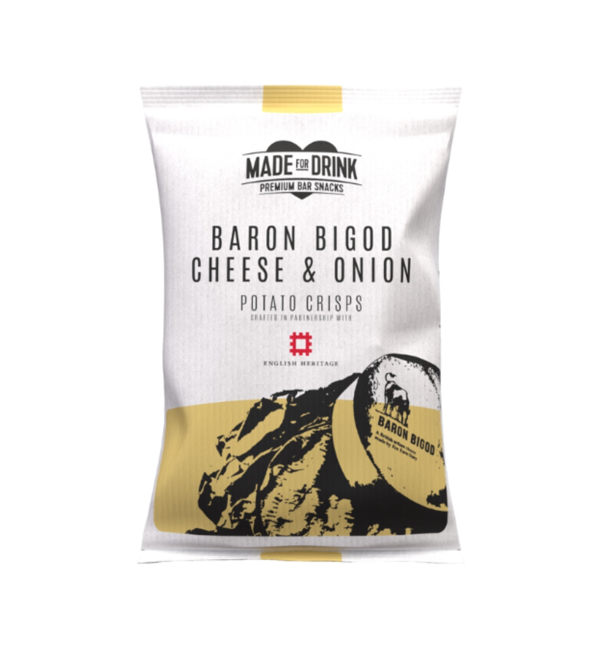 Made For Drink: Baron Bigod Cheese & Onion Potato Crisps 150g