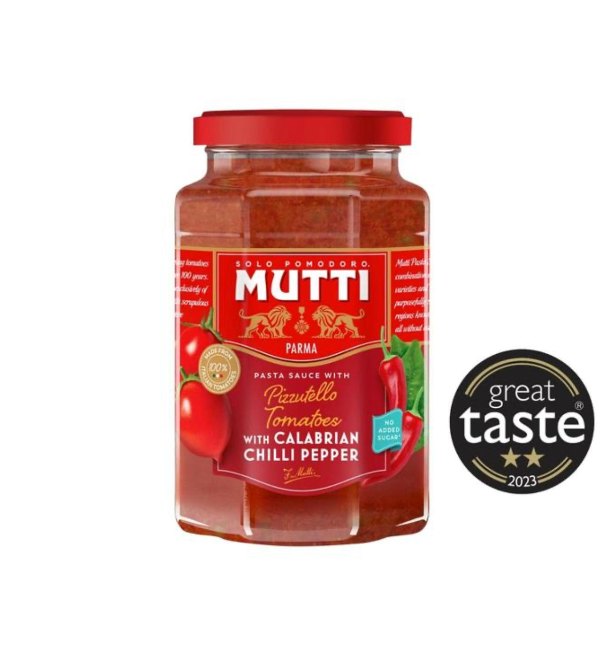 Mutti: Arrabiatta Pizzutello Tomatoes Pasta Sauce with Calabrian Chilli Peppers 400g