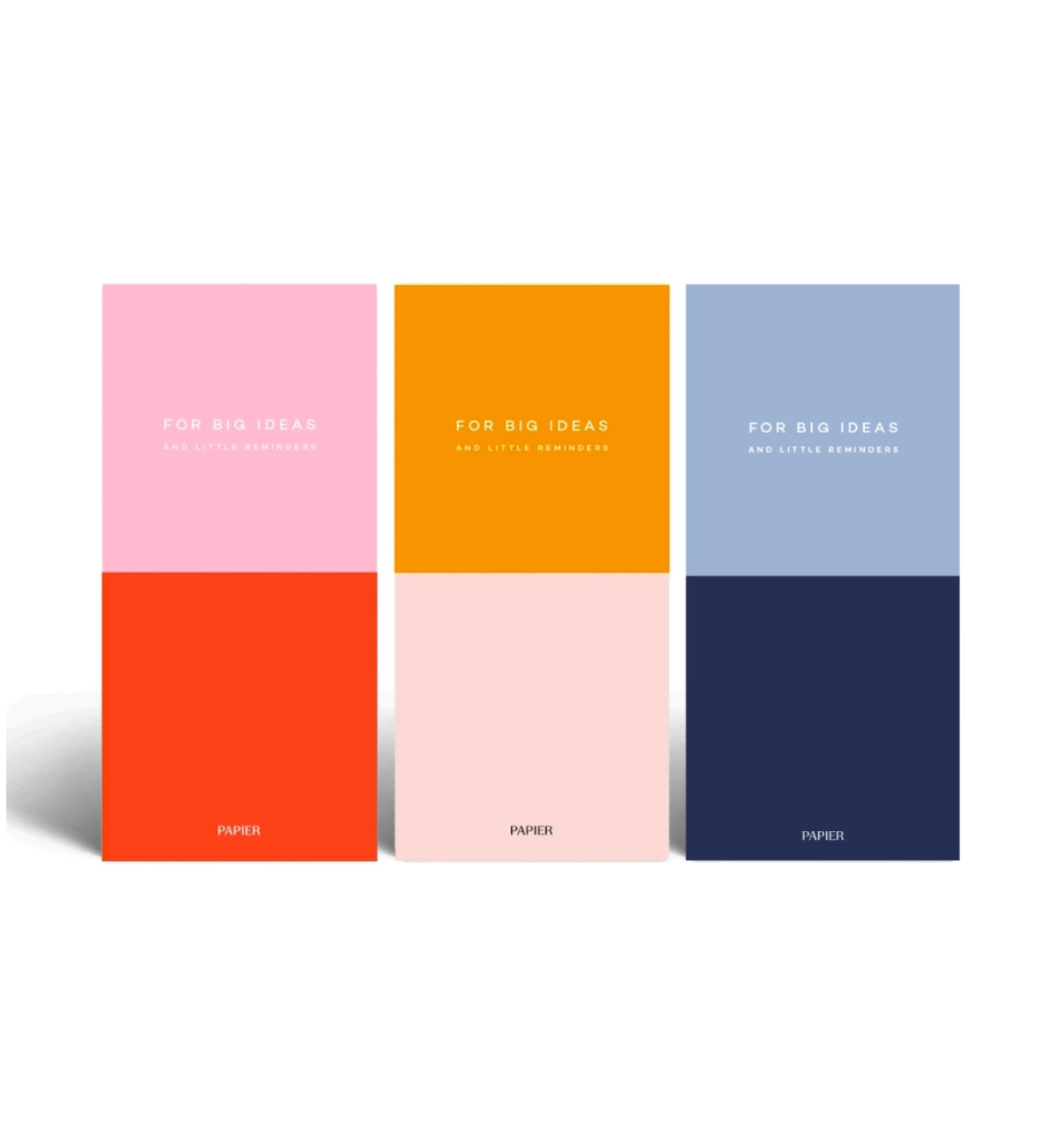 Papier: Colorblock Set of 3 List Notepads
