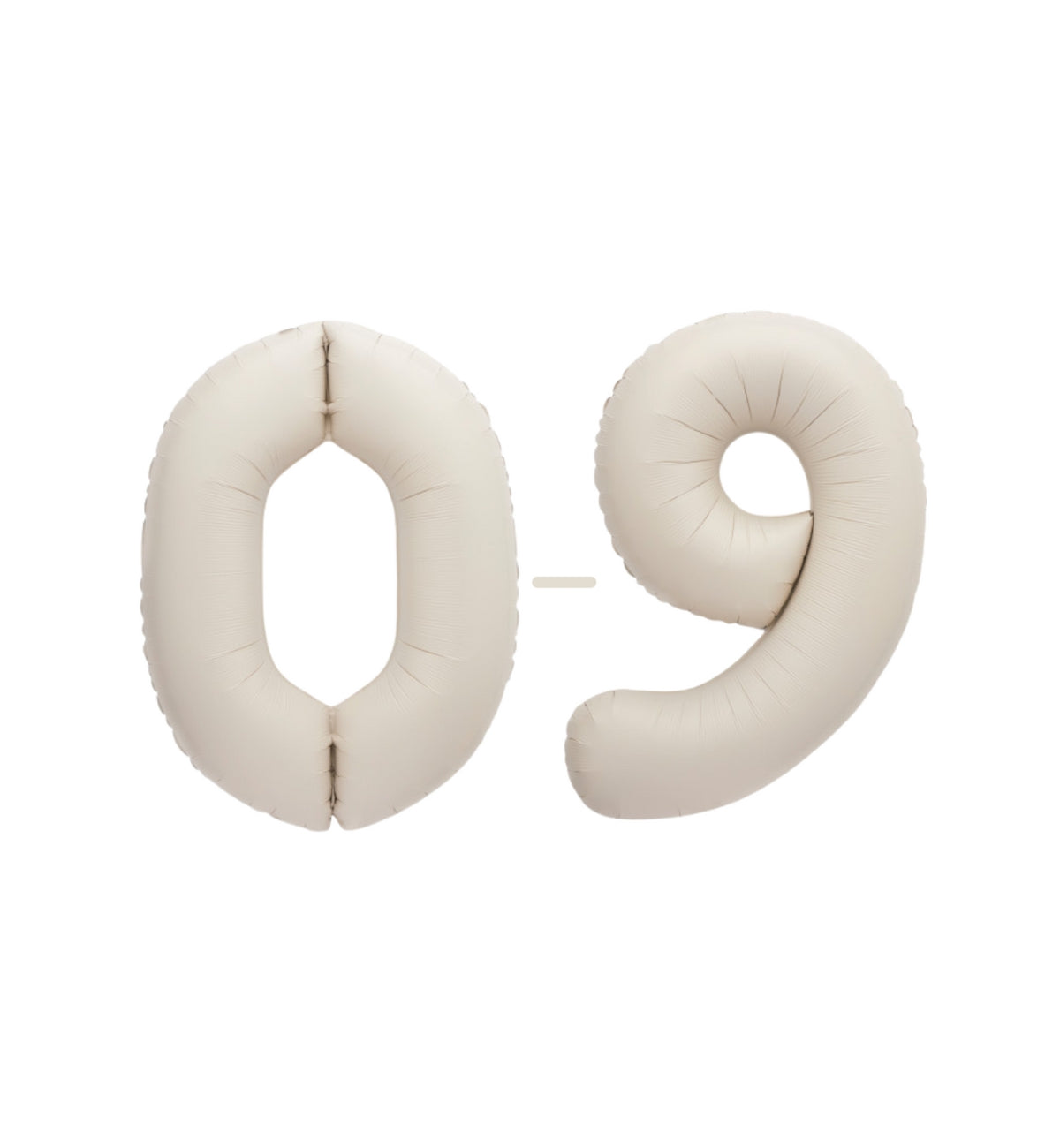 Matte Nude Number Balloons 0-9 34"