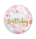 Pink Stars Happy Birthday Sphere 20"