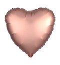 Rose Copper Heart Satin Balloon 17"