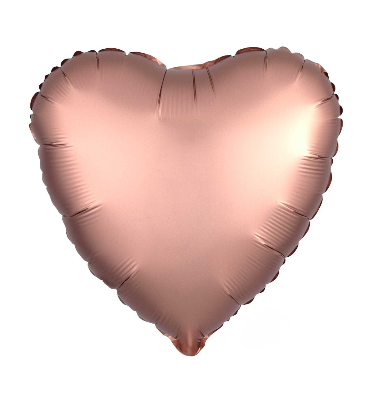 Rose Copper Heart Satin Balloon 17"